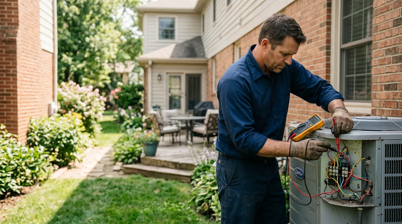 HVAC technician working near Holland, IA